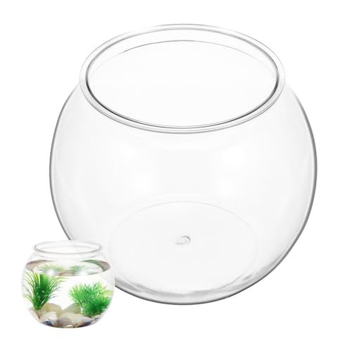 VOSAREA Mini Plastic Fish Bowl 3 Gallon Decorative Small Bubble Bowl, Unbreakable Aquarium Fish Tank for Party Centerpiece Decorations