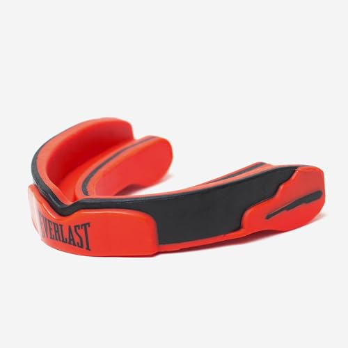 Everlast EverGel Single Boxing Mouthguard | MMA, Boil, Bite Fit | Wrestling - color: Red/Black