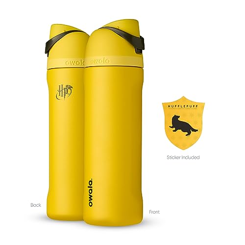 Owala Harry Potter FreeSip Stainless Steel Water Bottle 24 oz Hufflepuff - color: Hufflepuff, size: 24 Ounces