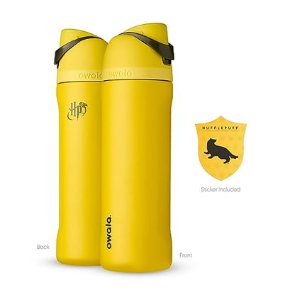 Owala Harry Potter FreeSip Stainless Steel Water Bottle 24 oz Hufflepuff - color: Hufflepuff, size: 24 Ounces