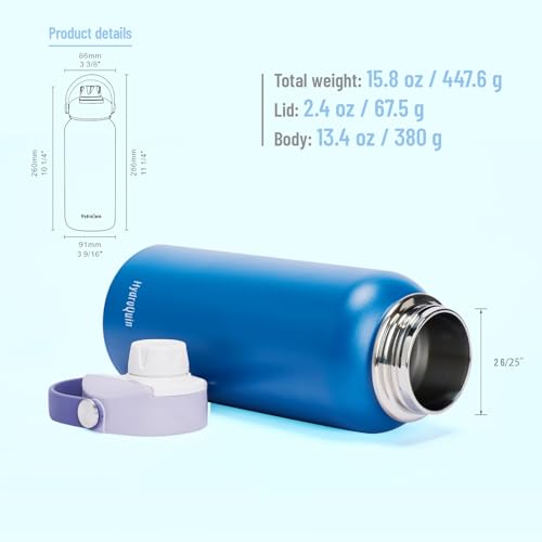 32 oz Insulated Water Bottle Royal Blue Stainless Steel Flask - color: Twilight Wave