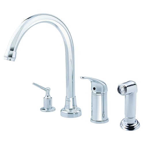 Gerber Plumbing Melrose Single Handle Kitchen Faucet with Side Spray and Soap Dispenser
