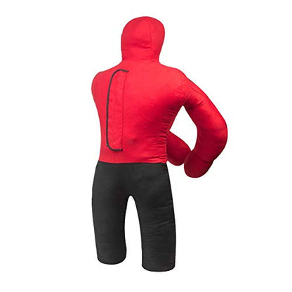 DALLX Kids Grappling Dummy for Fitness Training Practice Wrestling Judo Karate MMA Punching Dummy for Kids Jiu-Jitsu - UNFILLED - color: Red