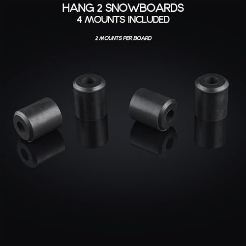 (4 PCS) Snowboard Wall Mount Storage – Edge-Safe Modern Snowboards Hanger