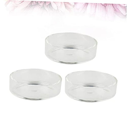 BESPORTBLE 5pcs Round Ornamental Shrimp Feeding Pot for Shrimp Tank Aquarium Fish Bowl Crystal Design - size: Size 2