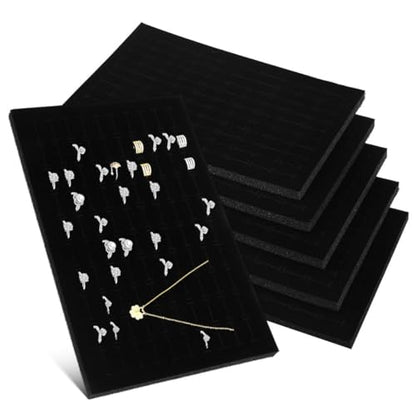 WOONEKY 4pcs Ring Display Box Inserts Showcase Sponge Support Jewelry Sponge Pad Soft Jewelry Storage Inserts