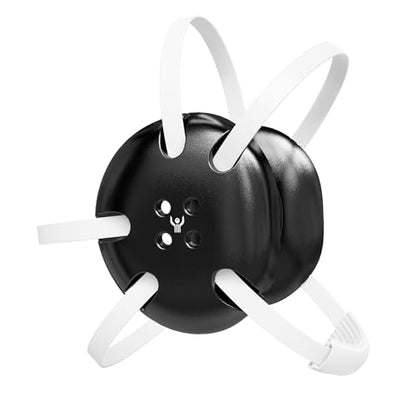 Classic Wrestling Headgear, White Straps - style: Black w/ White Straps