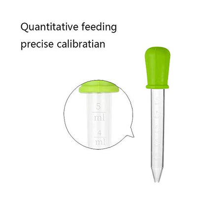 5ml Liquid Droppers Medicine Silicone and Plastic Pipettes Eye Dropper with Bulb Tip for Kids Candy Molds (8 Pack）