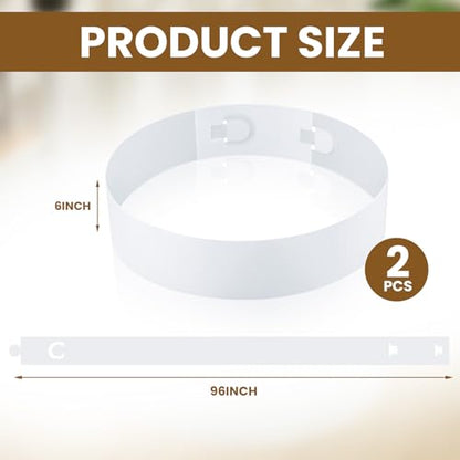 2 Pcs 96” Splash Guard for Floor Scrubbers Adjustable Splash Guard with Slots for Applicable Different Sizes Scrubbers, Stripping Floors Protect Walls