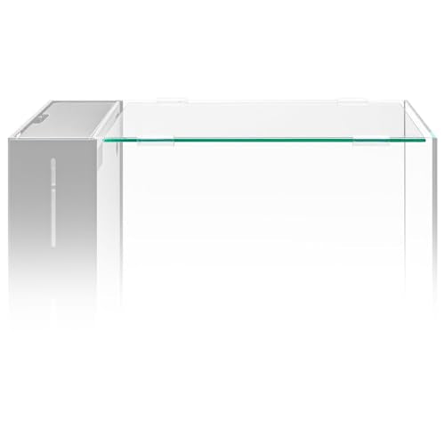 Ultum Nature Systems Tank Lids - Ultra Clear Frameless Aquarium Cover for Rimless Glass Tanks - 45A Dual AIO (Lid + Clips)
