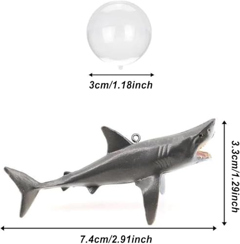 1 Pc Floating Shark Ornament - Adjustable Aquarium Shark Animal Decor | Aquarium Floating Shark Ornaments Thematic Ornaments Suitable for Aquarium All Kinds of Fish Tank and Home, Shark Pool Décor