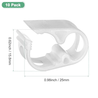 M METERXITY 10-Pack Adjustable Plastic Tubing Clamps 1/8-1/4 Inch Water Flow Control Tube Clip Adjustment Hose Pipe Clips for Beer Bottle/Plumbing/Instruments/Equipment [White]