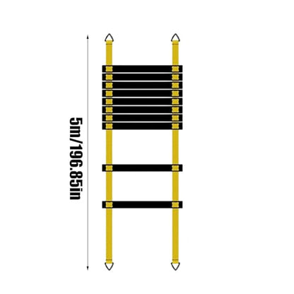 Training Ladder for Footwork Universal Portable Fitness Equipment | Soccer Practice Ladder for Athletes Track and Field Hockey Tennis Badminton - size: 5 meters