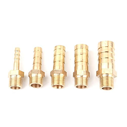 Zkenyao-Brass Connector 5pcs 1/8" Thread to 4/6/8/10/12mm Soft Hose Connector Garden Irrigation Adapter Aquarium Air Pump Line Fish Tank Hose Fittings, Simple to Install - color: Female 1l8 Inch 10mm