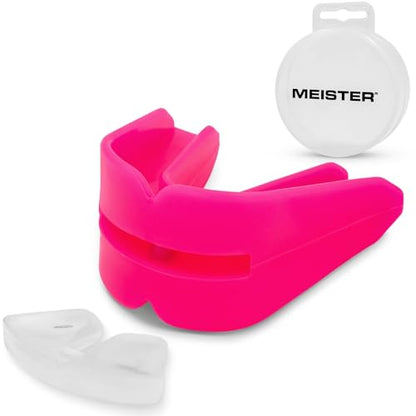 Mesiter Moldable Double Mouth Guard w/Case - Pink - color: Pink