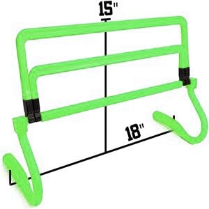 Adjustable Speed Training Hurdles Fitness & Speed Training Equipment with Agility Ladder - Plyometric Fitness & Speed Training – Hurdle/Obstacles for Soccer, Football, Track & Field - color: Green