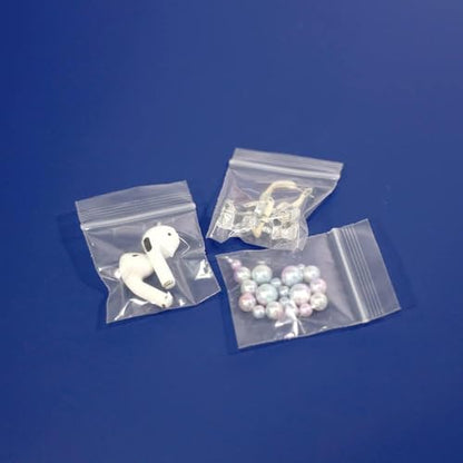 500 Count - 2" x 3" Mini Zip Bags - Clear Reclosable Zip Plastic Poly Bags 2 Mil for Coins, Jewelry, Snacks, Seeds - size: 2" x 3"