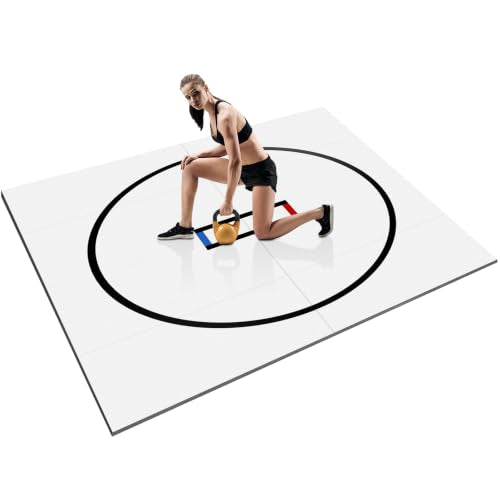 Generic 10x10ft Foldable XPE Jiu Jitsu Floor Exercise Mat for Home Landing Training Mat 1.2inch Thick for BJJ MMA Grappling Martial Art Boxing Judo