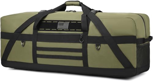 45" Extra Large Duffle Bag, Heavy Duty Duffle Bag with Multiple Pockets - color: Green