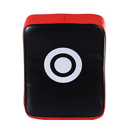 KANASI Curved Arm Pad Focus, Ergonomic Design with high Density EVA for Kickboxing Taekwondo Muay Thai Training and Sparring Safety for Martial Arts Enthusiasts - color: Black Red