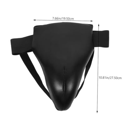 Breathable Sports Groin Guard PU Black for Boxing Training