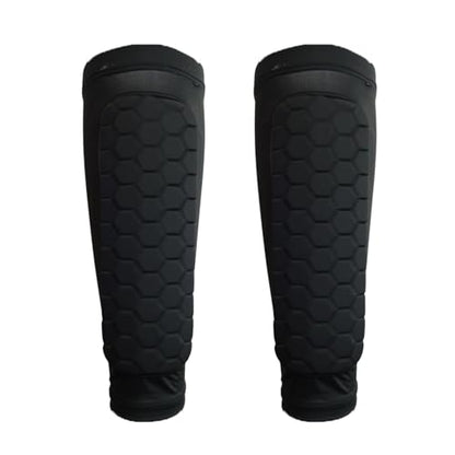 2PCS Shin Guards Soccer Shin Guards for Kids Youth Adult Lightweight Calf Sleeve with Honeycomb Pads Sports Accessories Knee Pads Shin Guard Sleeves for Football Boxing Baseball Skiing