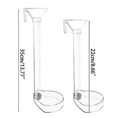 1 Set Aquarium Acrylic Feeding Tube Bowl Aquarium Shrimp Fishtank Acrylic Feeding Tools Anti-Drift Feeding Feeder - size: 22cm