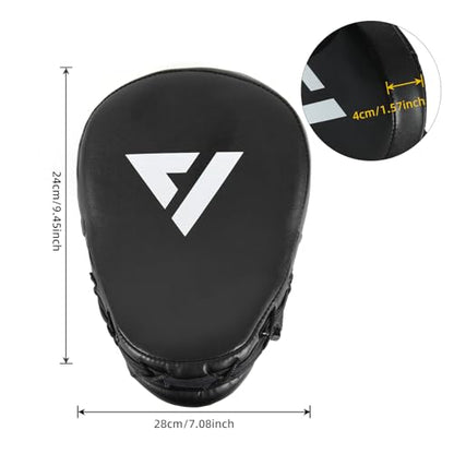 Valleycomfy Boxing Pads Punching Mitts for Training,Muay Thai,Martial Arts - color: White