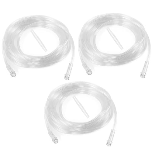 Transparent 16.4 Ft High Flow Oxygen Tube Extension Pack of 3 Tubes - size: 3PCS Oxygen Extension Tubing-16.4 Ft