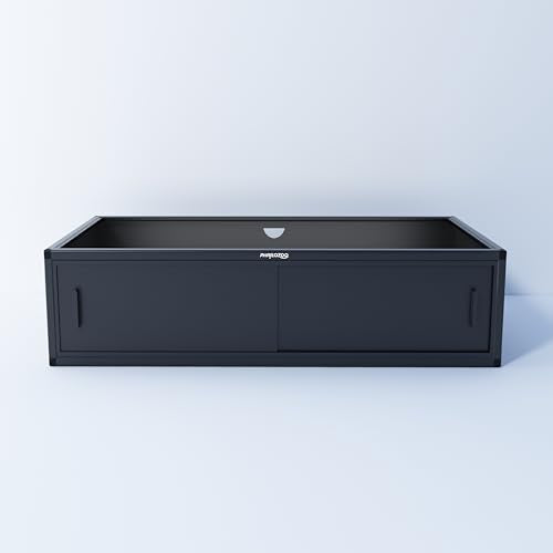 Reptile Terrarium 36" Spacer Cabinet, Snake Tank Accessories Spacer, Only for Phailozoo 50 Gallon Reptile Enclosure, Reptile & Amphibian Enclosure Terrarium Stand, 36" W X 18" D X 10" H - color: Ultimate Black, size: 36x18x10 inch