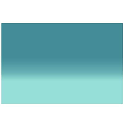 T&H Home Aquarium Décor Backgrounds - Gradient Teal and Green Fish Tank Background Aquarium Sticker Wallpaper Decoration Picture PVC Adhesive Poster, 24.4" W x 12.4" H - size: 24.4"W x 12.4"H