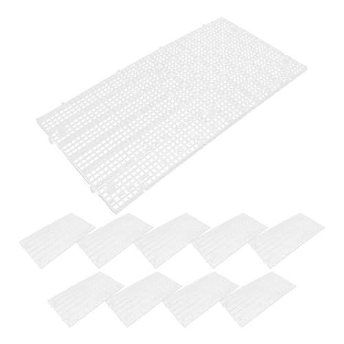 10pcs Fish Tank Divider Plastic Egg Crate Panel 30x15cm Aquarium Isolation Grid Bottom Filter Tray for Breeding and Territorial Fish Separation