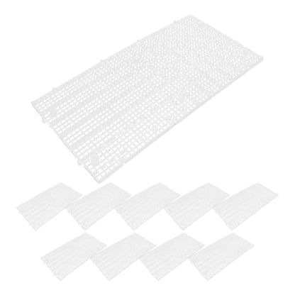 10pcs Fish Tank Divider Plastic Egg Crate Panel 30x15cm Aquarium Isolation Grid Bottom Filter Tray for Breeding and Territorial Fish Separation