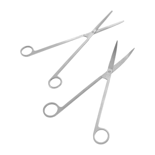 Aquarium Scissors Plant Tools 5 in 1 Stainless Steel Aquascaping Kit with Tweezers Scissors and Spatula for Precise Aquarium Maintenance