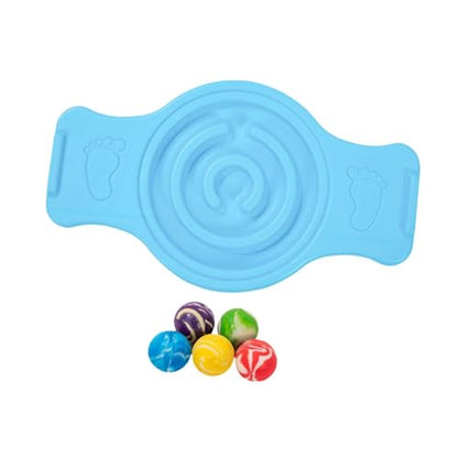 Balance Board Labyrinth Disks Sensory Training Anti-Slip Pedals Wobble Stability Board Strength Training for Kids Skiing Fitness - color: Blue