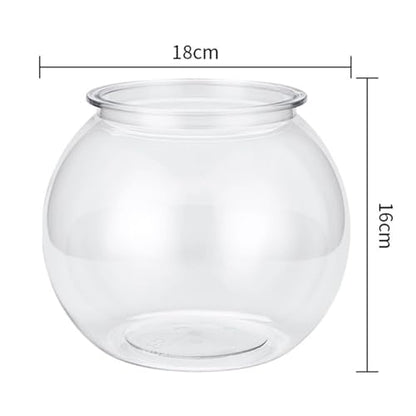 Baoblaze Transparent Small Fish Tank Clear Household Ornament DIY Fish Bowl Vase Table Bedroom Desktop Living Room Home Decors Table Wall Hanging Baskets Float