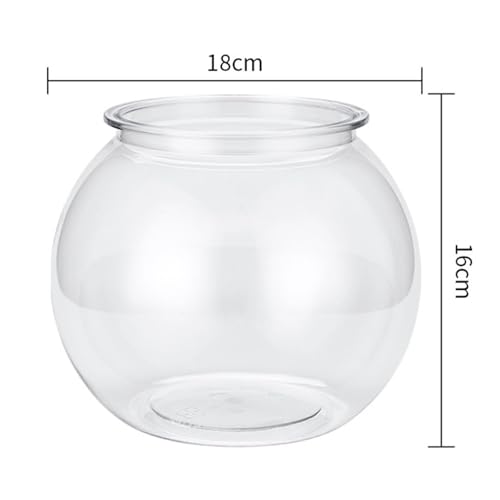 Baoblaze Transparent Small Fish Tank Clear Household Ornament DIY Fish Bowl Vase Table Bedroom Desktop Living Room Home Decor Wall Hanging Baskets She