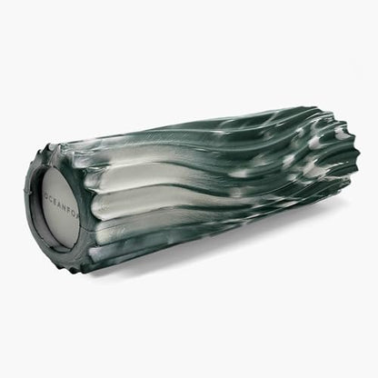 Oceanfoam Ripple Small Foam Roller for Physical Therapy (Hunter Marbled) - color: Hunter Marbled