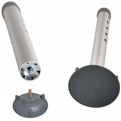 Foot Tube and Suction Cup Tips, for Toilet Safety Rail and Shower Chair Bench Bath Stool, Replacement Suction Cups Tips and Aluminum Tubes, 5 Height Adjustable Leg Tube Accessories