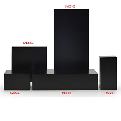 Oirlv Solid Wood Minimalism Style Jewelry Display Stand Showcase Jewelry Organizer Black Square Holder (SM05305) - color: SM05305