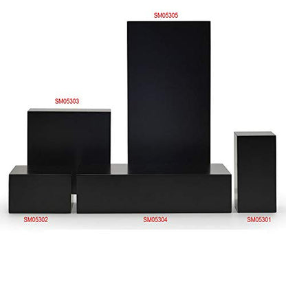 Oirlv Solid Wood Minimalism Style Jewelry Display Stand Showcase Jewelry Organizer Black Square Holder (SM05305) - color: SM05305