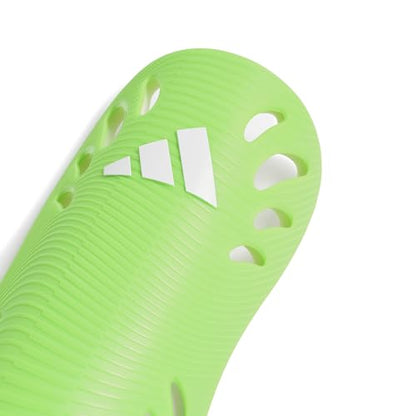 adidas Unisex Adiflex Soccer Shin Guards - color: Solar Slime/White, size: Small