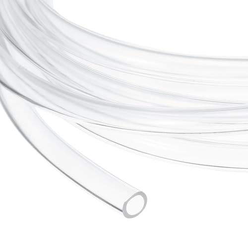 uxcell Clear PVC Tubing, 7.5mm ID x 10mm OD - 15ft PVC Tube Lightweight Vinyl Hose, Transparent Flexible Plastic Water Tubing for Air Oil Water Transfer Aquarium Irrigation - size: 7.5mm ID x 10mm OD