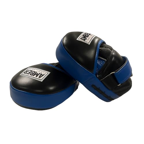 Gel-Infused Leather Punch Mitts for Boxing, Kickboxing, and MMA, Curved Design with Sweat-Resistant Lining, Shock-Absorbing Padding, Perfect for Training and Fitness Workouts