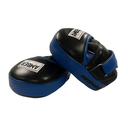 Gel-Infused Leather Punch Mitts for Boxing, Kickboxing, and MMA, Curved Design with Sweat-Resistant Lining, Shock-Absorbing Padding, Perfect for Training and Fitness Workouts
