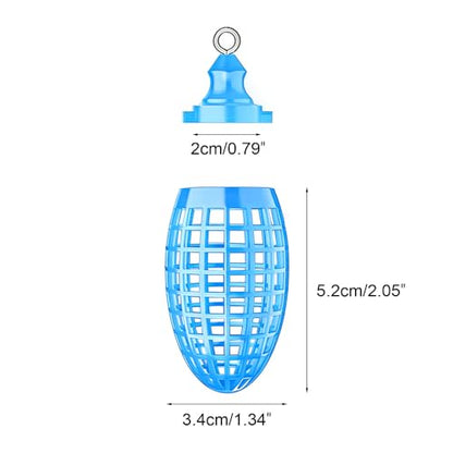 10Pcs Fishing Bait Cage, Sea Fishing Feeder with Locking Swivel, Large Capacity Groundbait Holder for Shrimp Pellet, Quick Release - size: Large