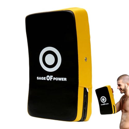 Boxing Training Pads Curved Beginner Training Focus Mitts Striking Target | Sparring Coaching Pad for Krav Maga, , Karate, MMA, Kickboxing, Sparring, Drills, Boxing Training Equipment - color: yellow