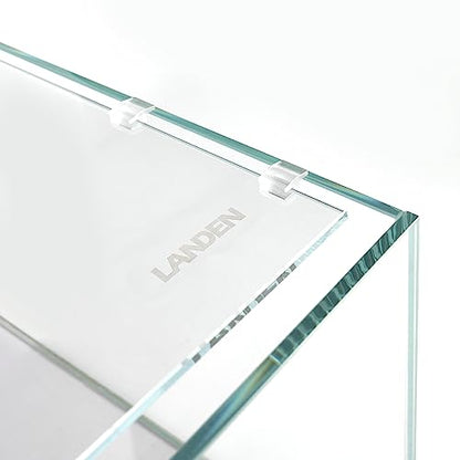 4mm Thick Clear Glass Aquarium Lid, Includes 4 Clips for Secure Placement, 342 x 168mm(13.46x6.61 inches for 350-354mm Inner Length Aquariums, Adapted to LANDEN NA362226 - size: 342x168mm (1 pc)