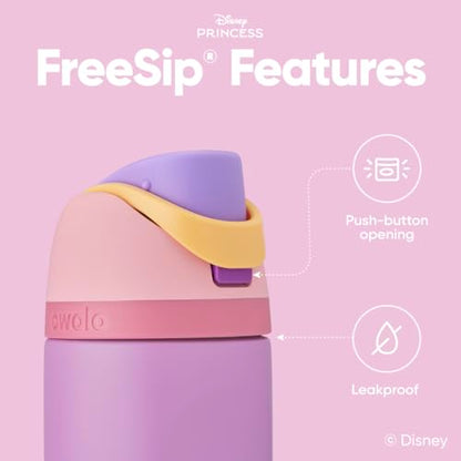 Owala Princess FreeSip Stainless Steel Water Bottle 24 oz Rapunzel - color: Rapunzel, size: 24 Ounces