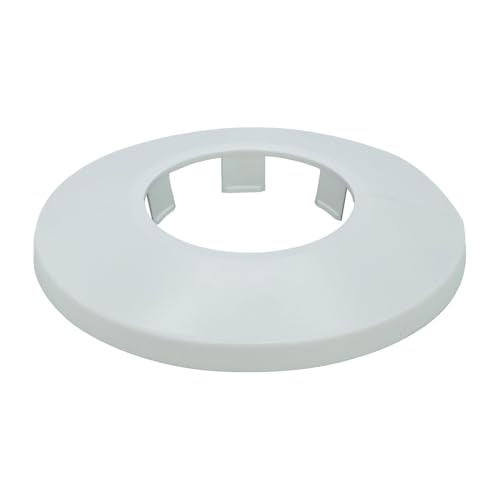 Flange Pipe Cover Decoration 2 Pack, ABS Wall Split Flange, Round Escutcheon Plate for 1.57"/ 40mm Diameter Pipe Water Pipe Faucet Decoration Accessories, Plumbing Cover Plates (White) - color: 2 pieces, size: 40mm/1.57 inch
